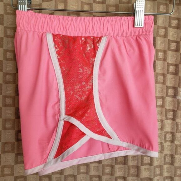 ♥ 3/$30 Sale. Girls Pink Running Athletic Performance Shorts Large - Picture 5 of 6